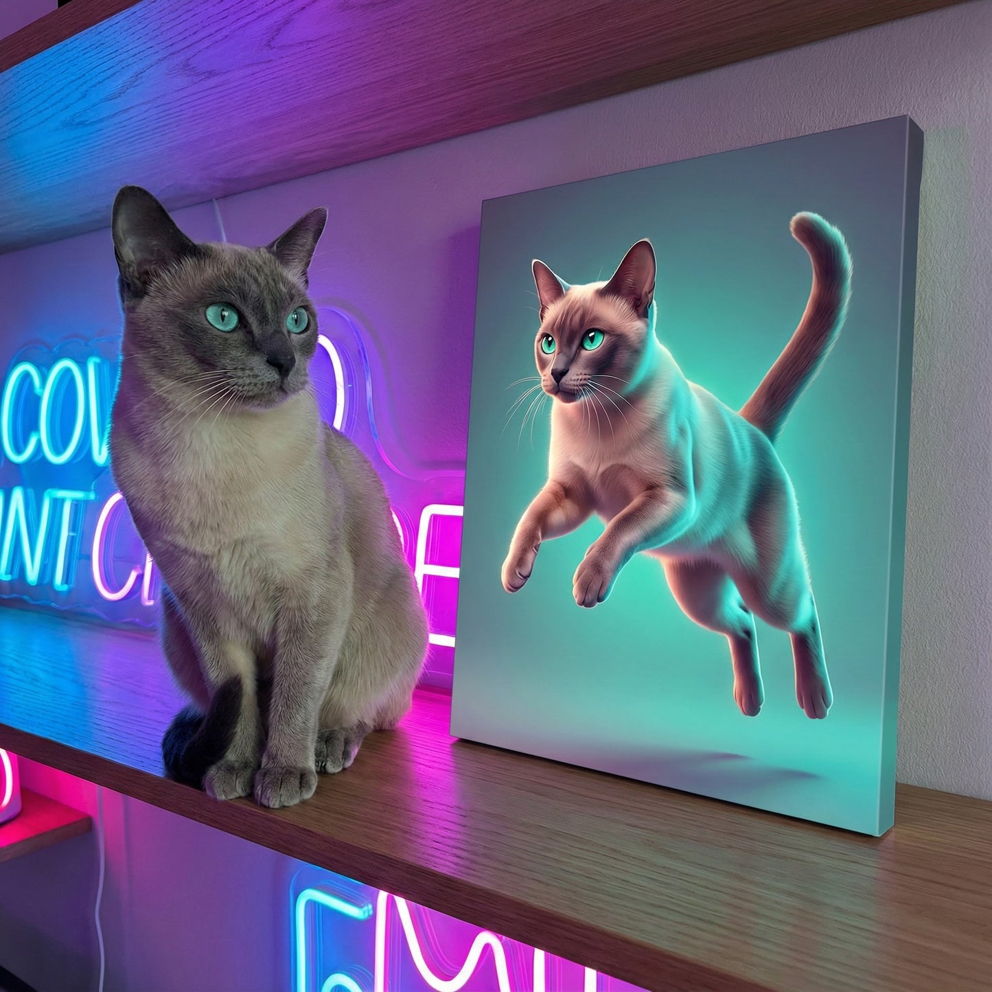 Neon Float Canvas