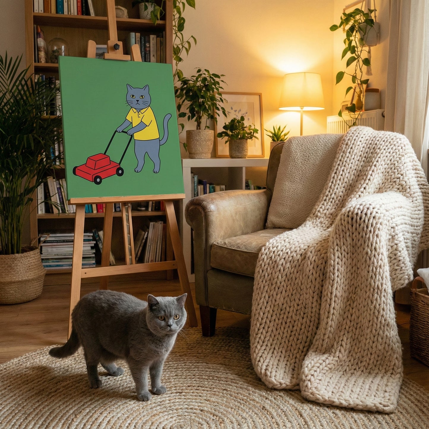 Cozy Kitchen Folk Canvas