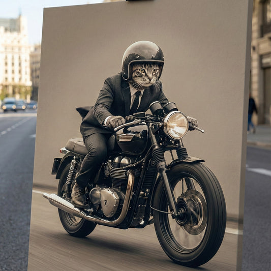 Cinematic Biker Canvas