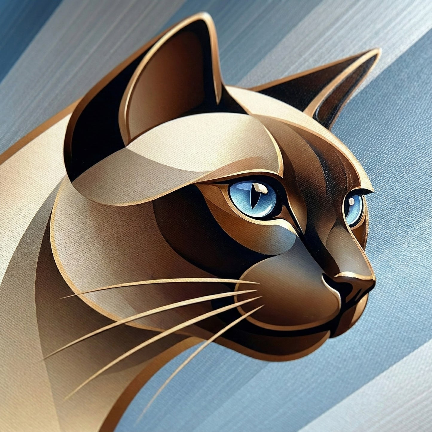 Art Deco Flight Cat Canvas