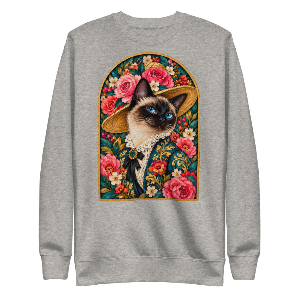 Custom cat portrait sweatshirt, Pop Art style, Carbon Grey, flat