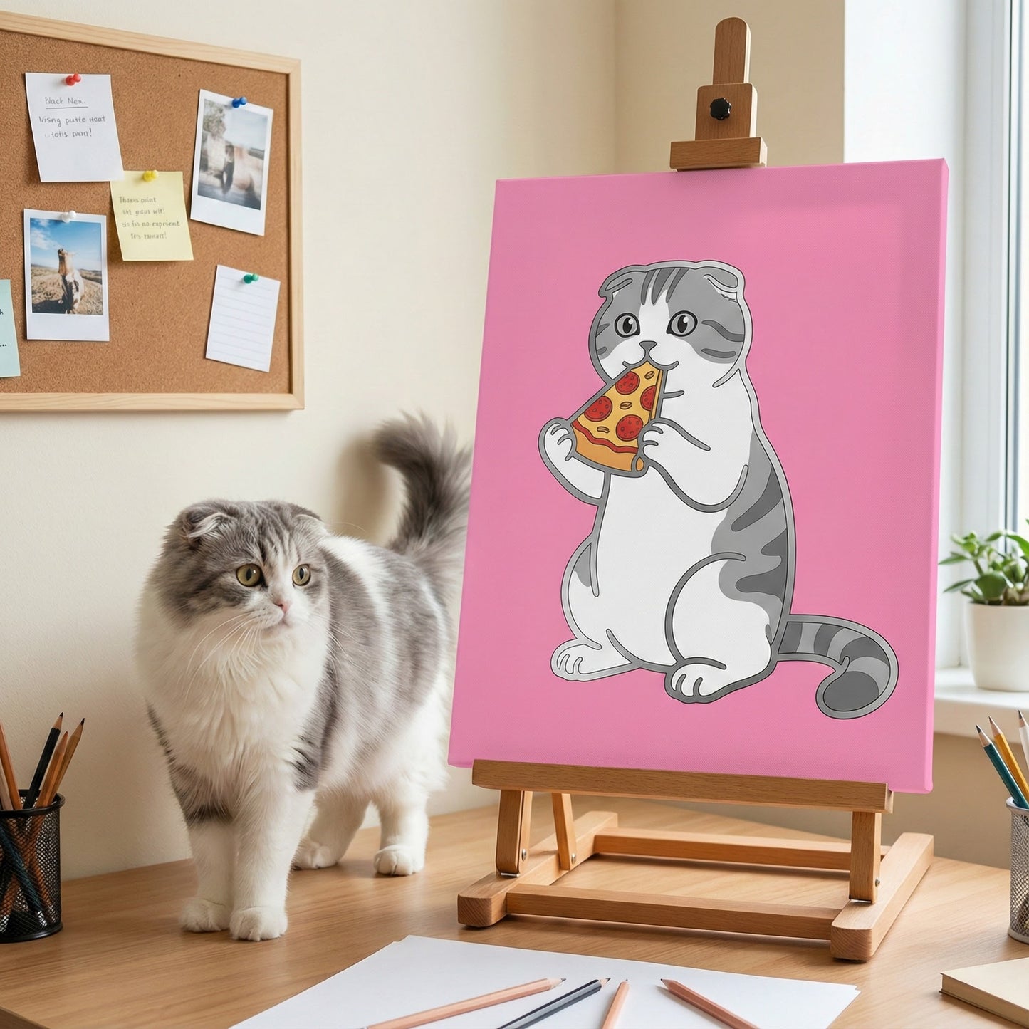 Cute Kawaii Line Art Canvas