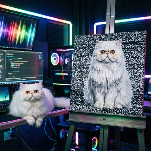 Digital Glitch Reality Canvas