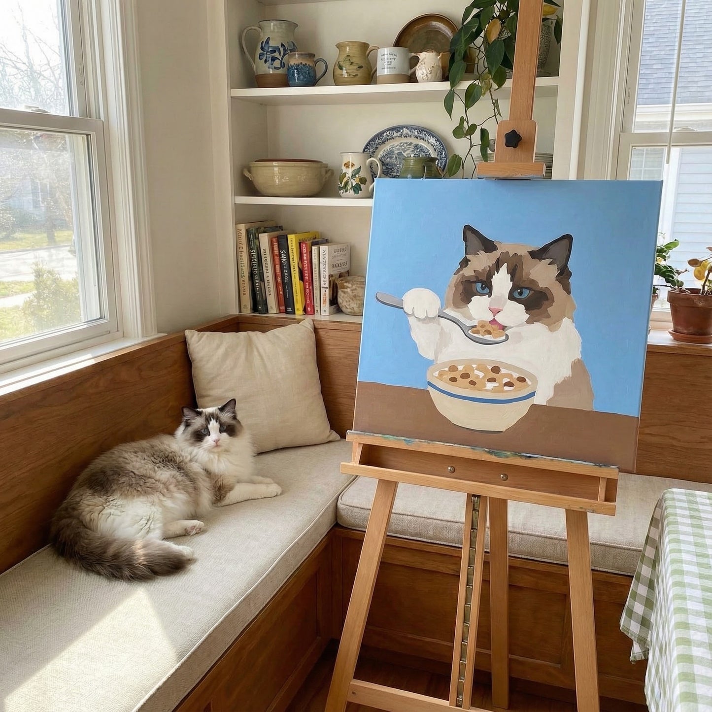 Cozy Kitchen Folk Canvas