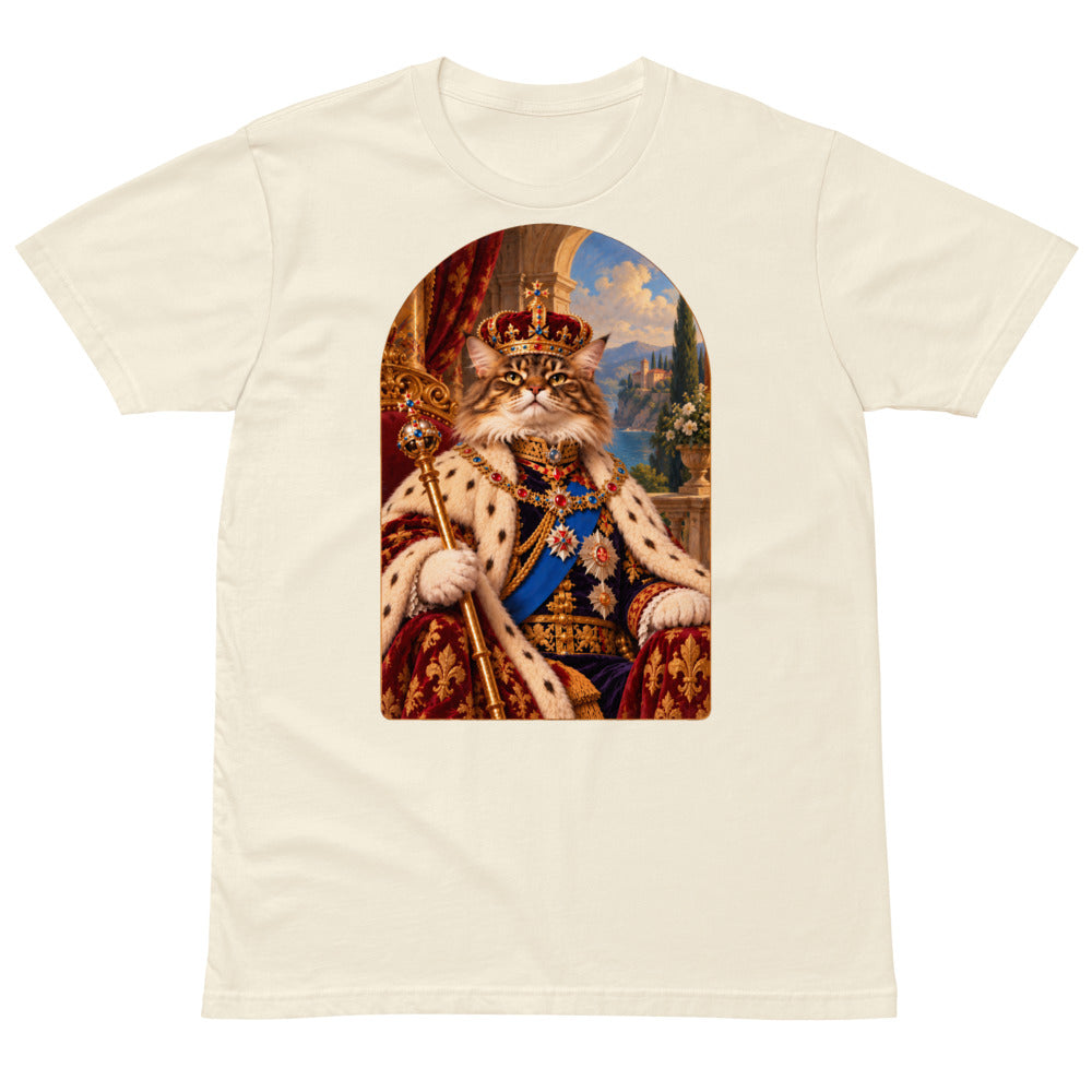 Custom cat portrait t-shirt, Royal style, Natural, flat