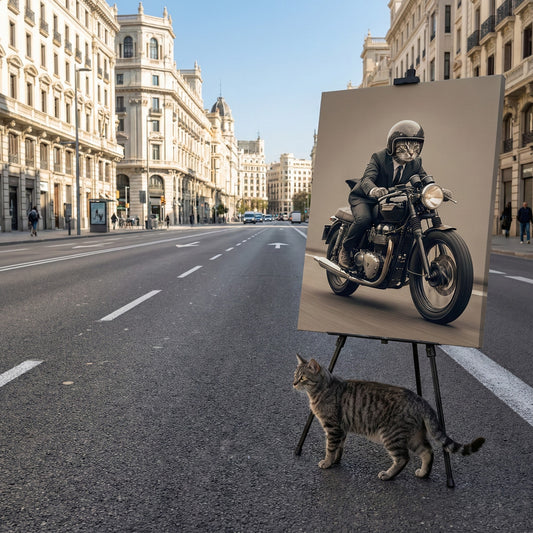 Cinematic Biker Canvas