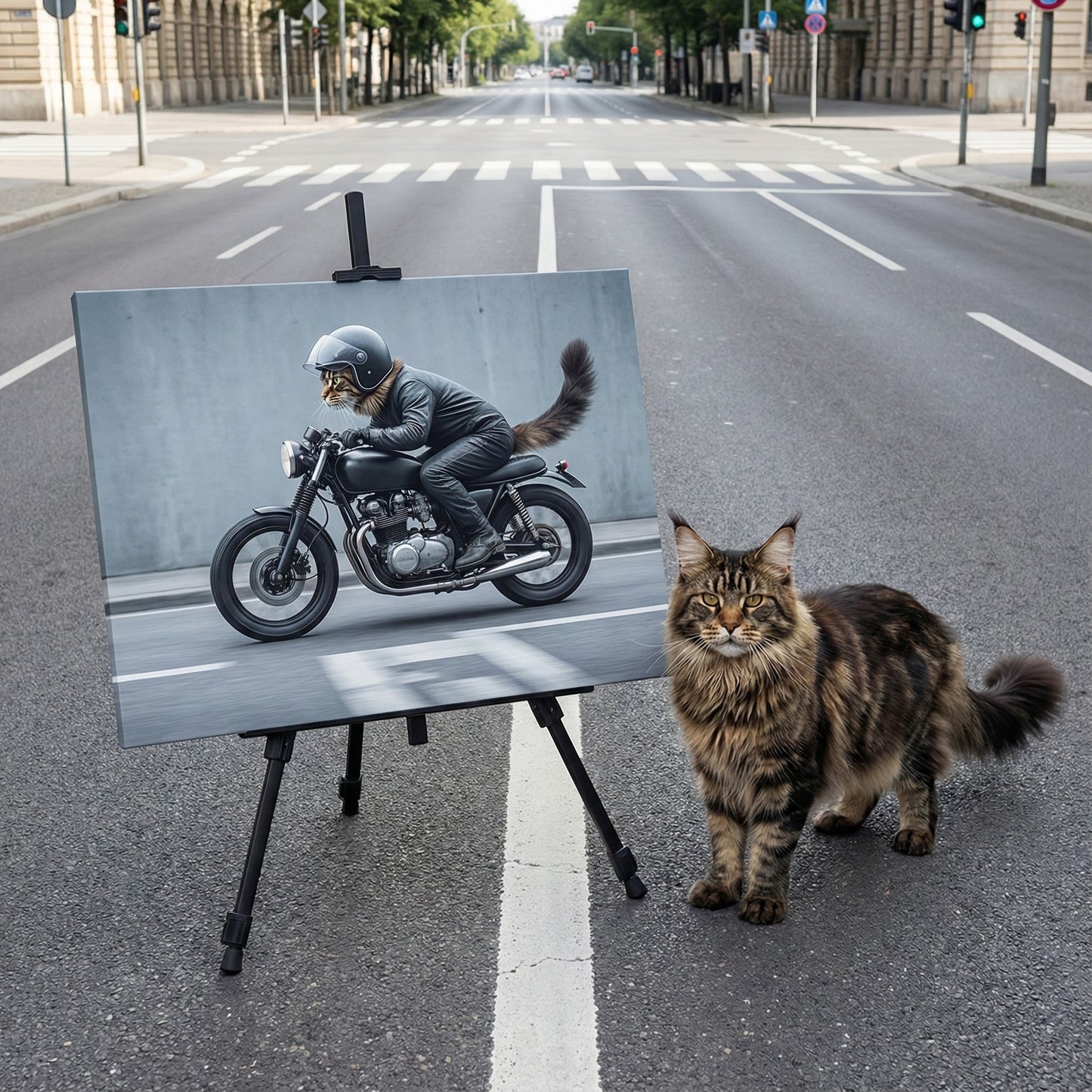 Cinematic Biker Canvas