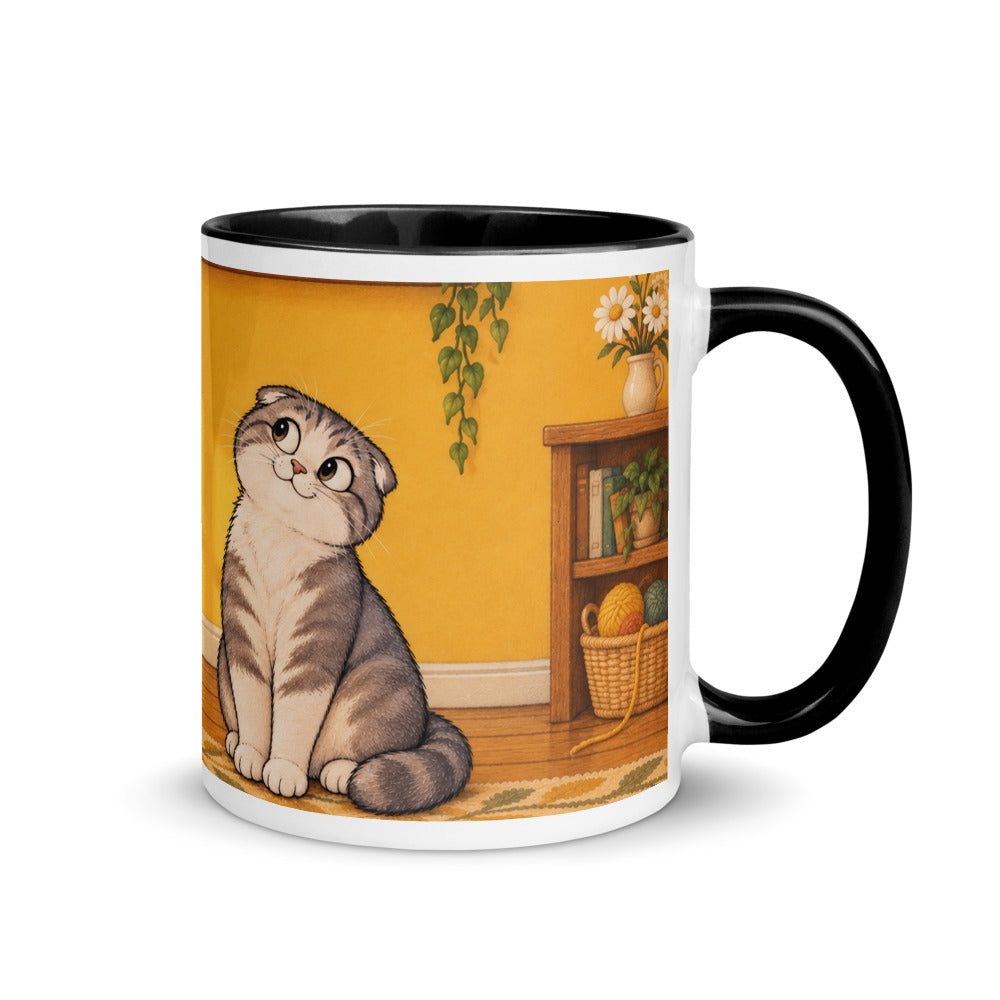 Custom cat portrait mug in the Cartoon style