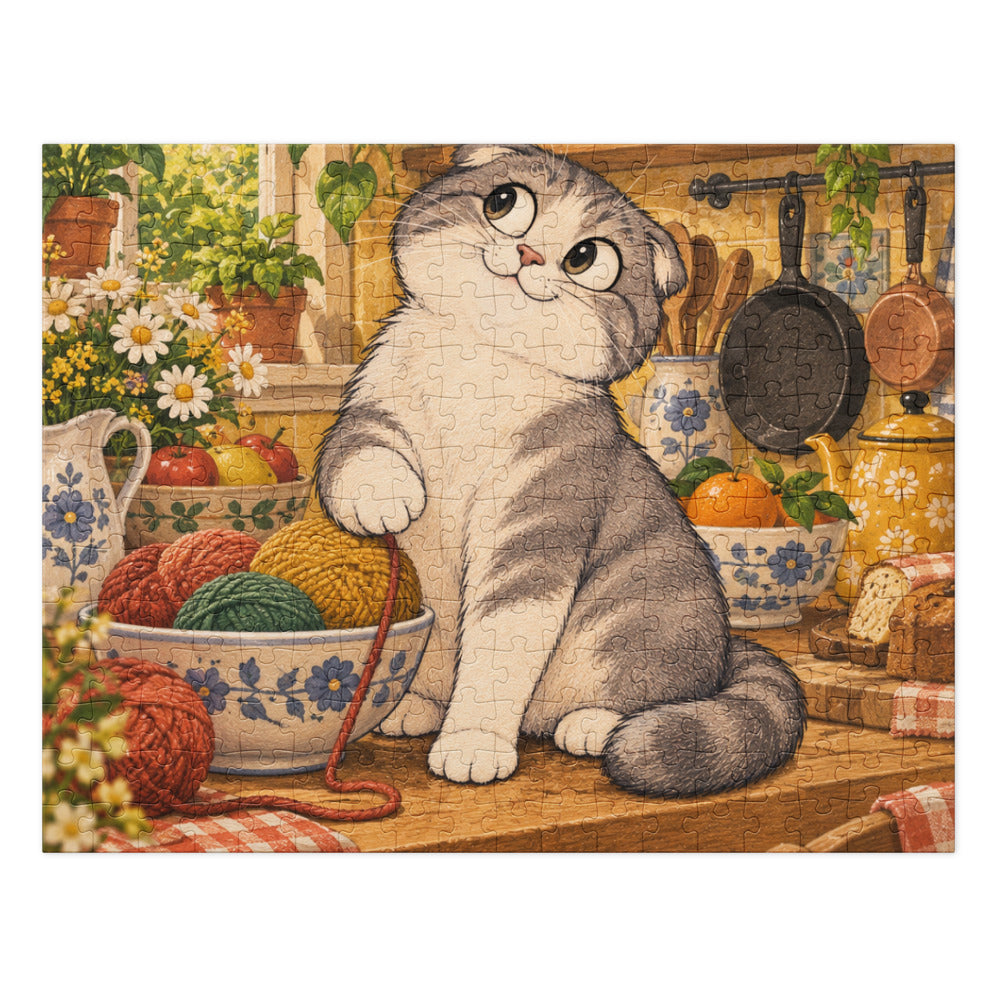 Custom cat portrait jigsaw puzzle in the Cartoon style