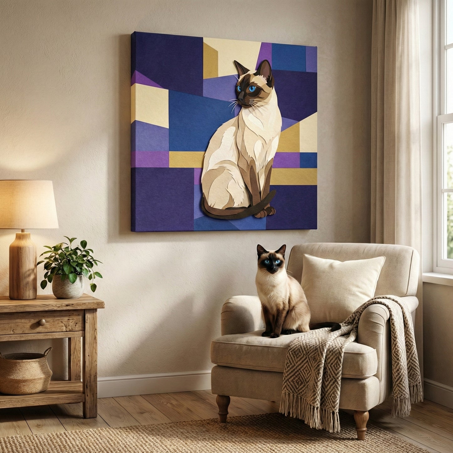 Modern Geometric Canvas