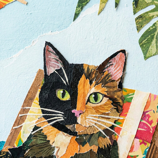 Tropical Cut-Paper Canvas