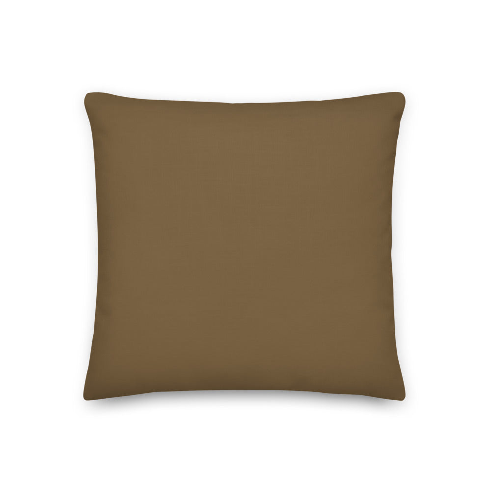 Custom cat portrait pillow, Cartoon style, square, back