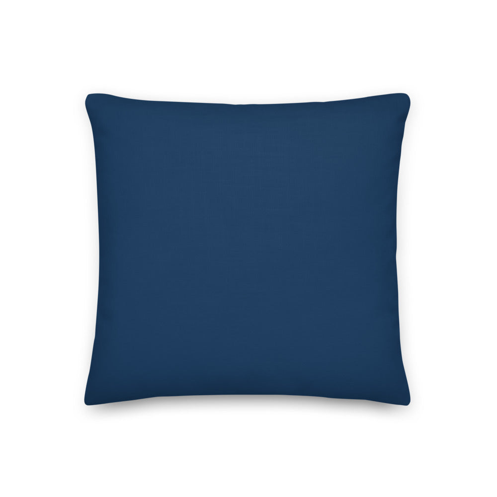 Custom cat portrait pillow, Cubism style, square, back