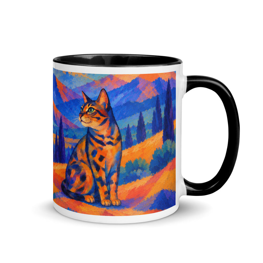 Custom cat portrait mug in the Expressionism style