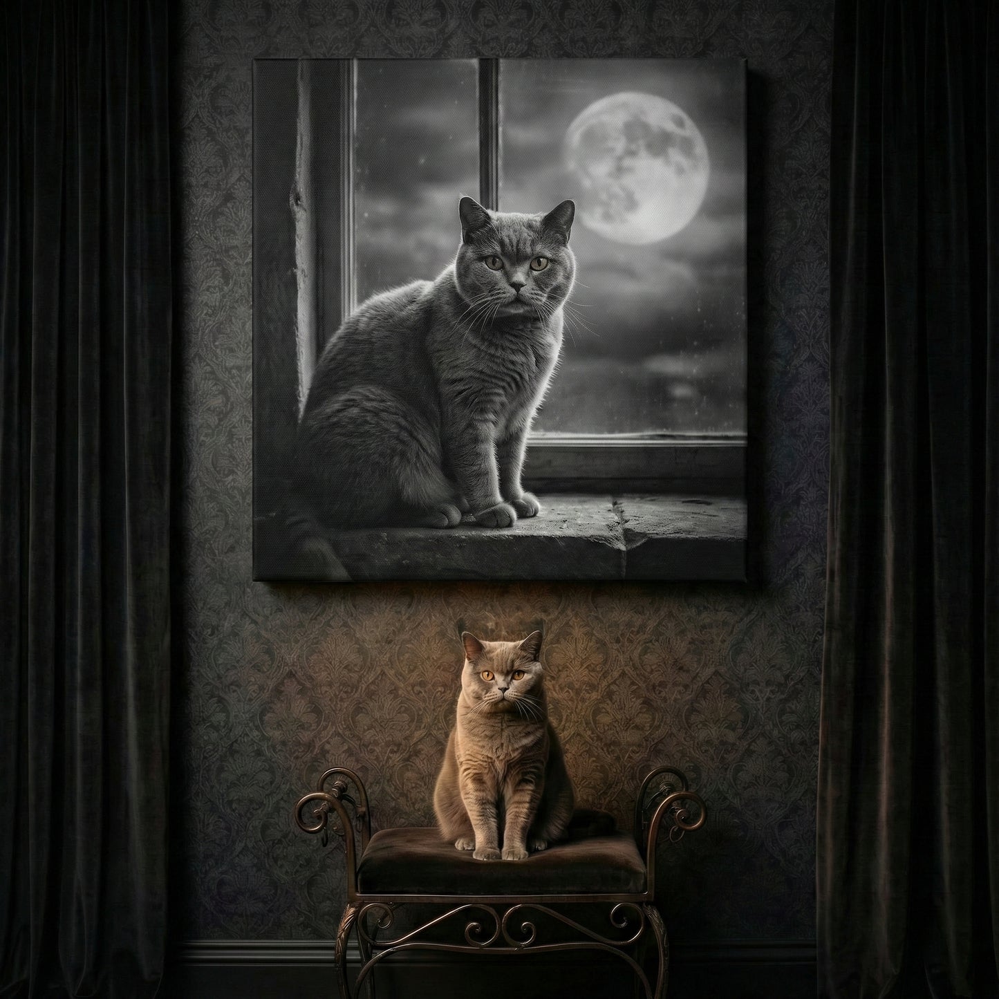 Moonlit Guardian Canvas