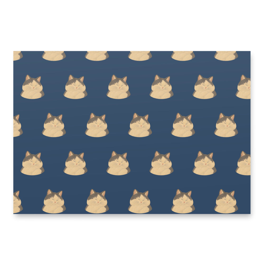 Custom cat portrait wrapping paper in the Modern Minimalism style