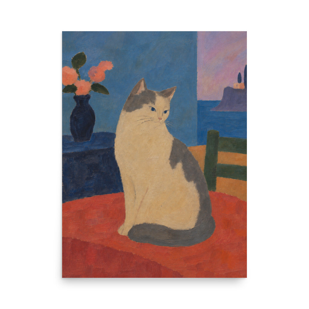 Custom cat portrait poster in the Modern Minimalism style