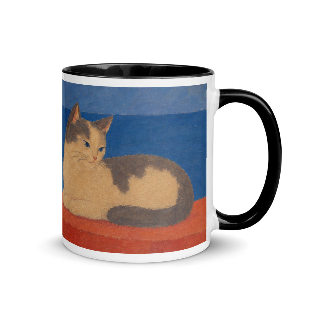 Custom cat portrait mug in the Modern Minimalism style