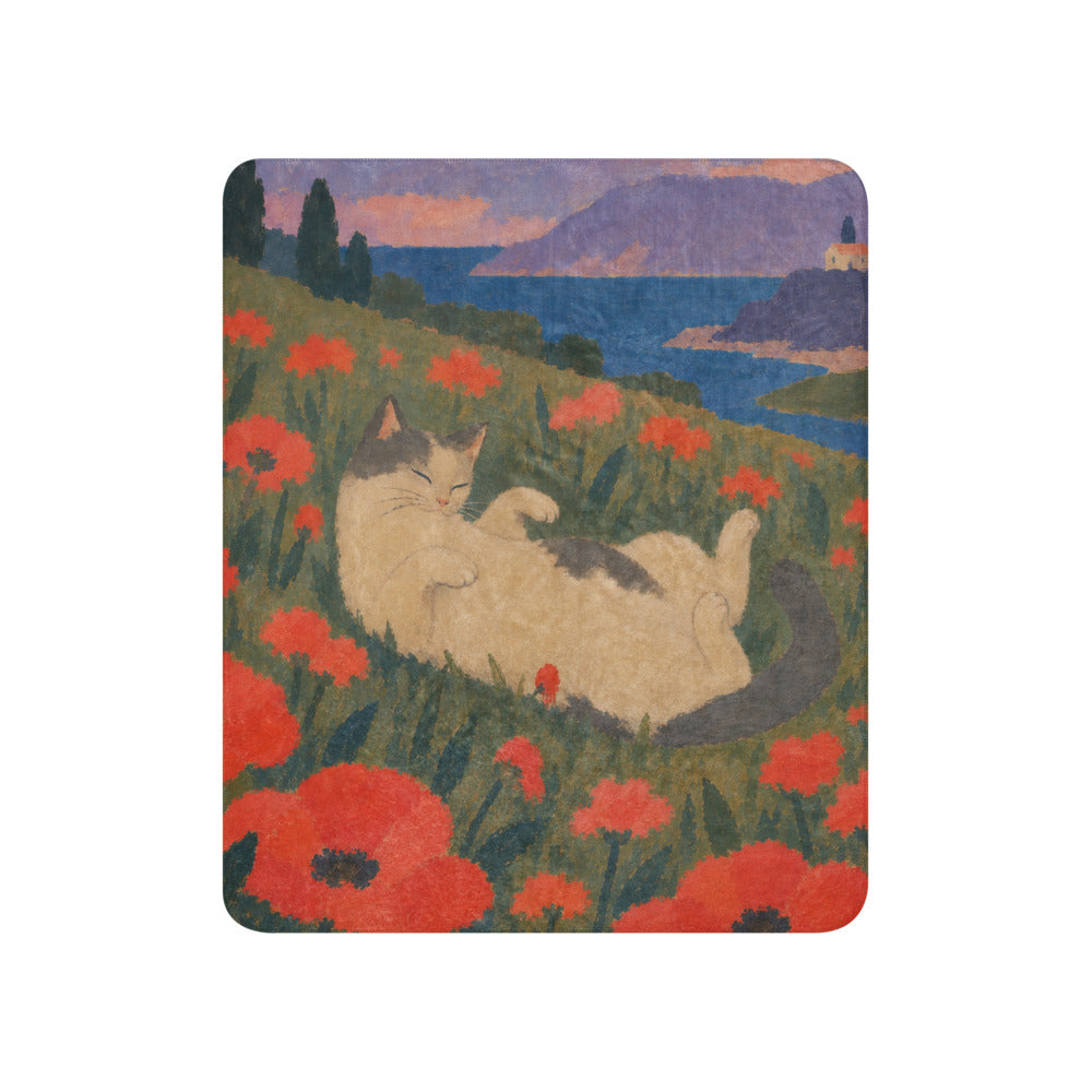 Custom cat portrait blanket in the Modern Minimalism style