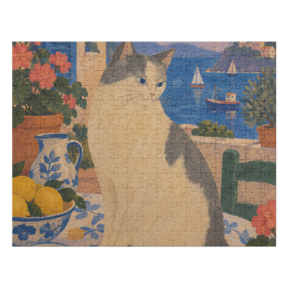 Custom cat portrait jigsaw puzzle in the Modern Minimalism style