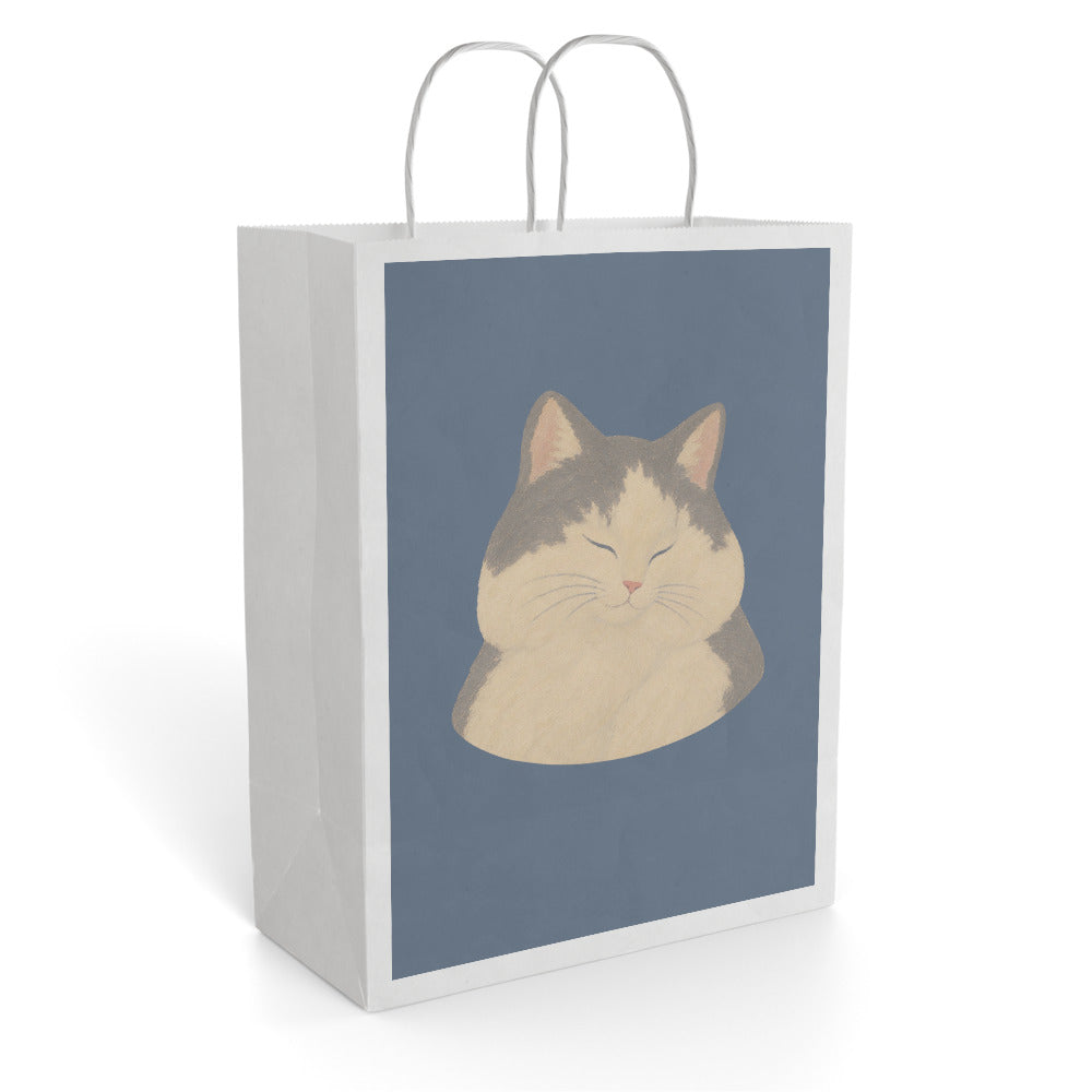 Custom cat portrait gift bag in the Modern Minimalism style