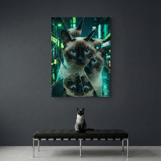 Neon Reflection Canvas