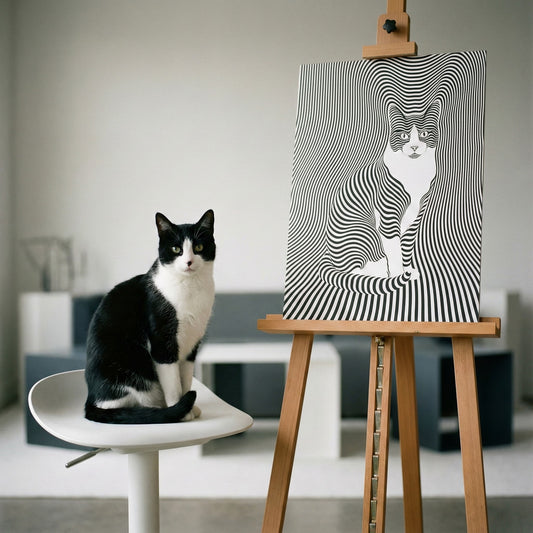 Optical Line Illusion Canvas