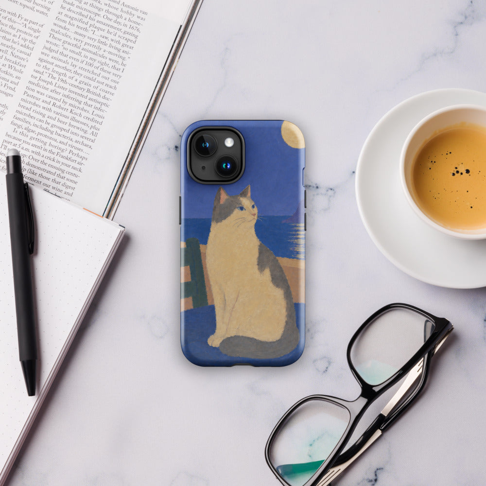 Custom cat portrait phone case, Modern Minimalism style, lifestyle
