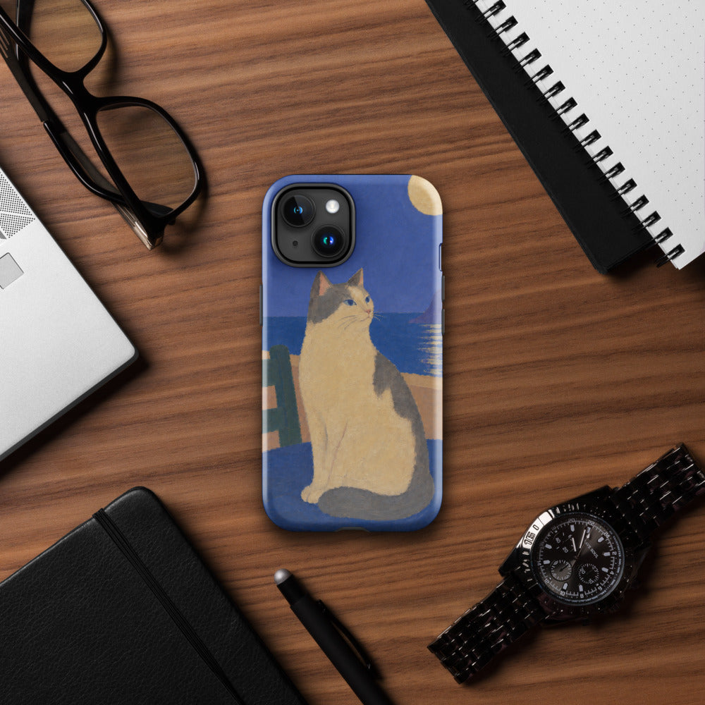 Custom cat portrait phone case, Modern Minimalism style, lifestyle