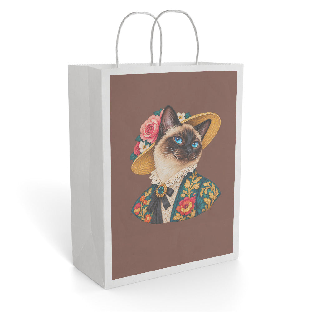 Custom cat portrait gift bag in the Pop Art style