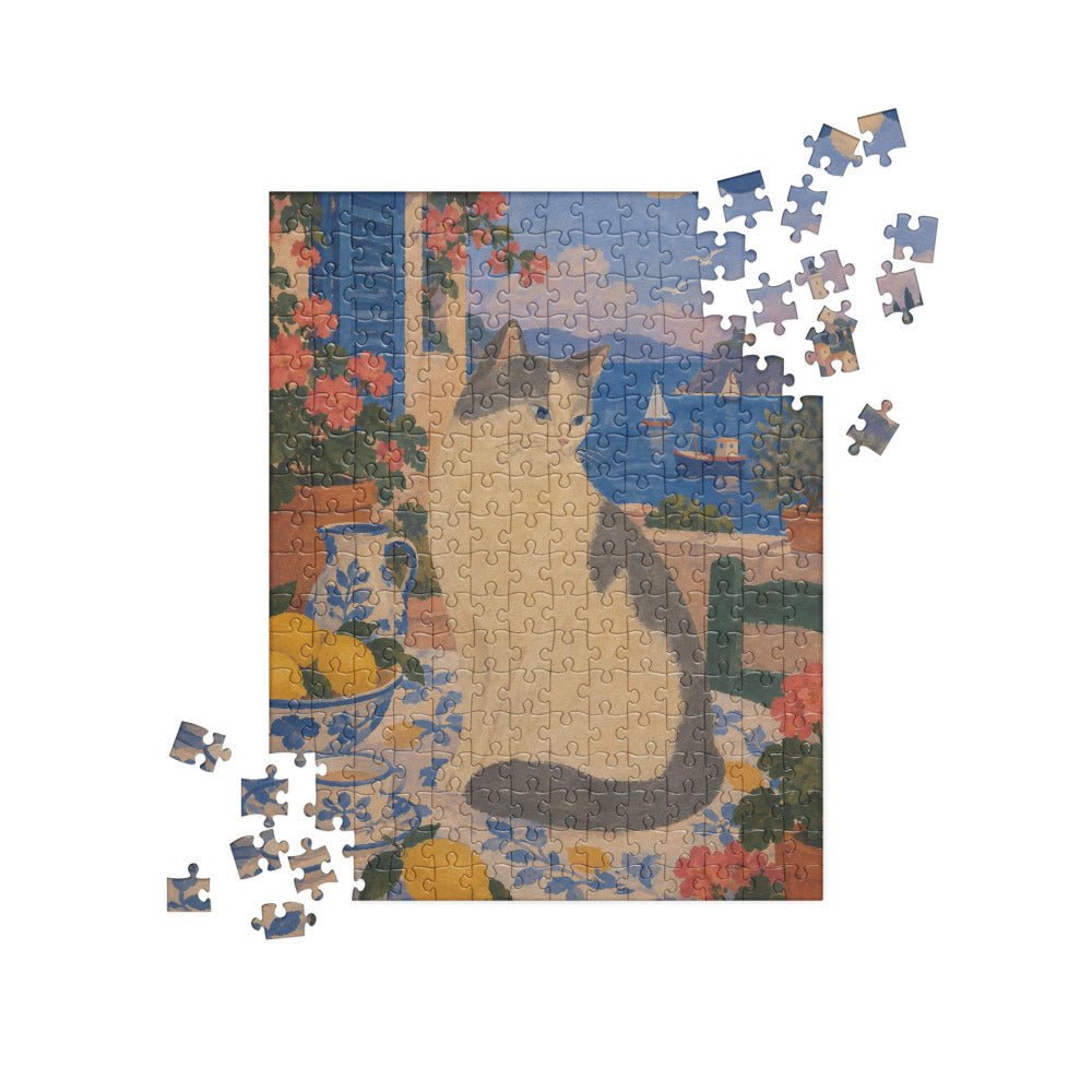 Custom cat portrait jigsaw puzzle, Modern Minimalism style, lifestyle