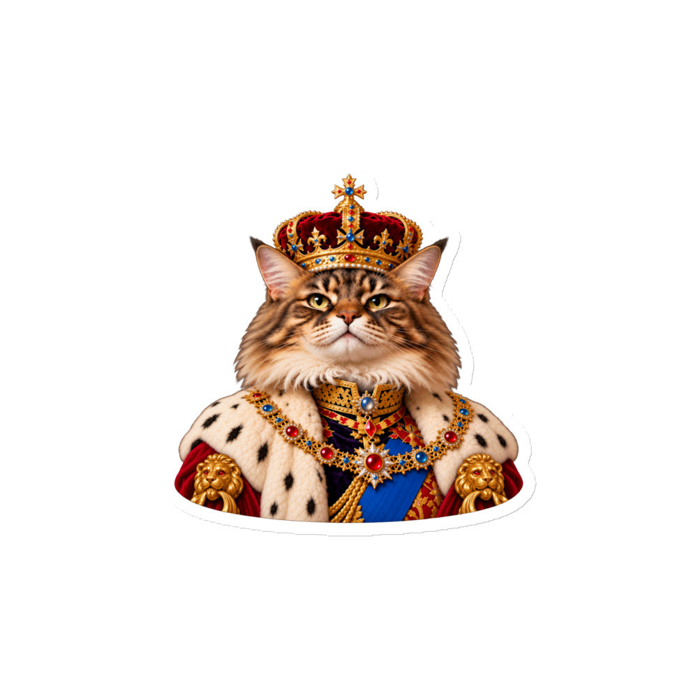 Custom cat portrait magnet in the Royal style
