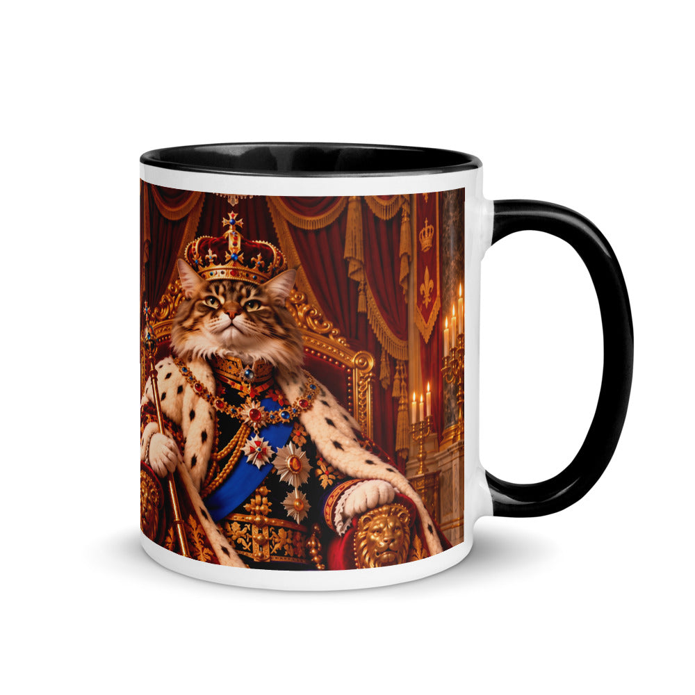 Custom cat portrait mug in the Royal style
