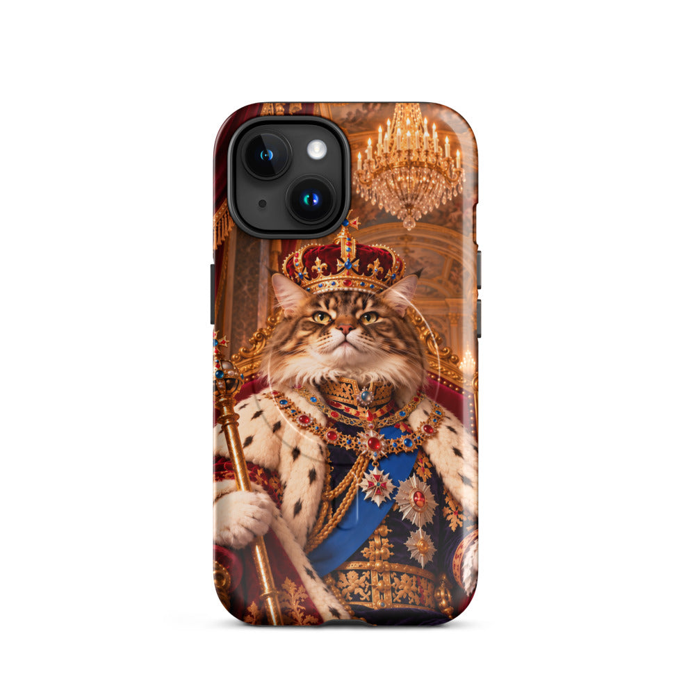 Custom cat portrait phone case in the Royal style