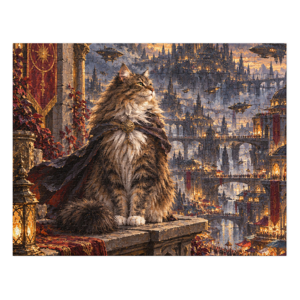 Custom cat portrait jigsaw puzzle in the Sci-Fi Fantasy style