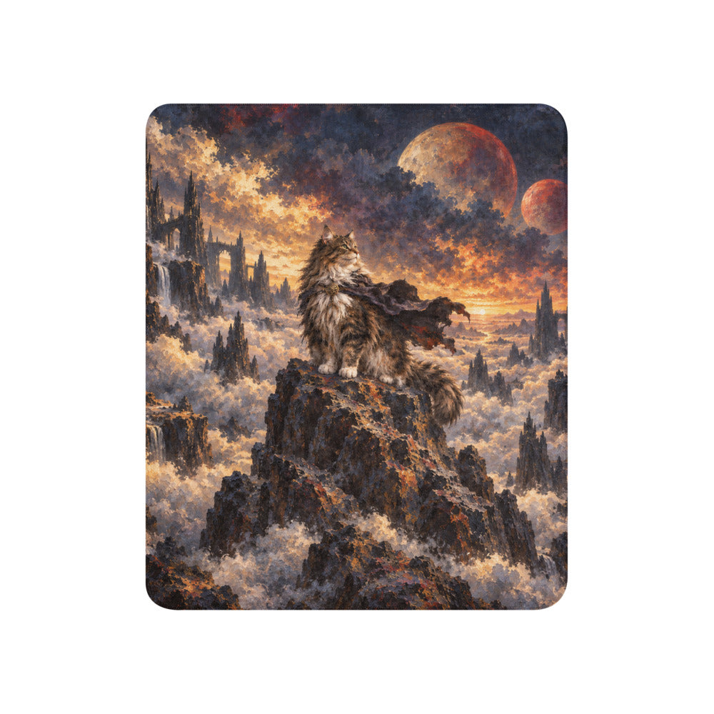 Custom cat portrait blanket in the Sci-Fi Fantasy style