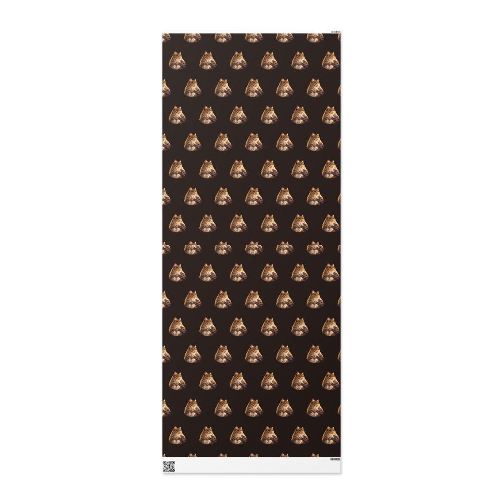 Custom cat portrait wrapping paper roll in the Sci-Fi Fantasy style