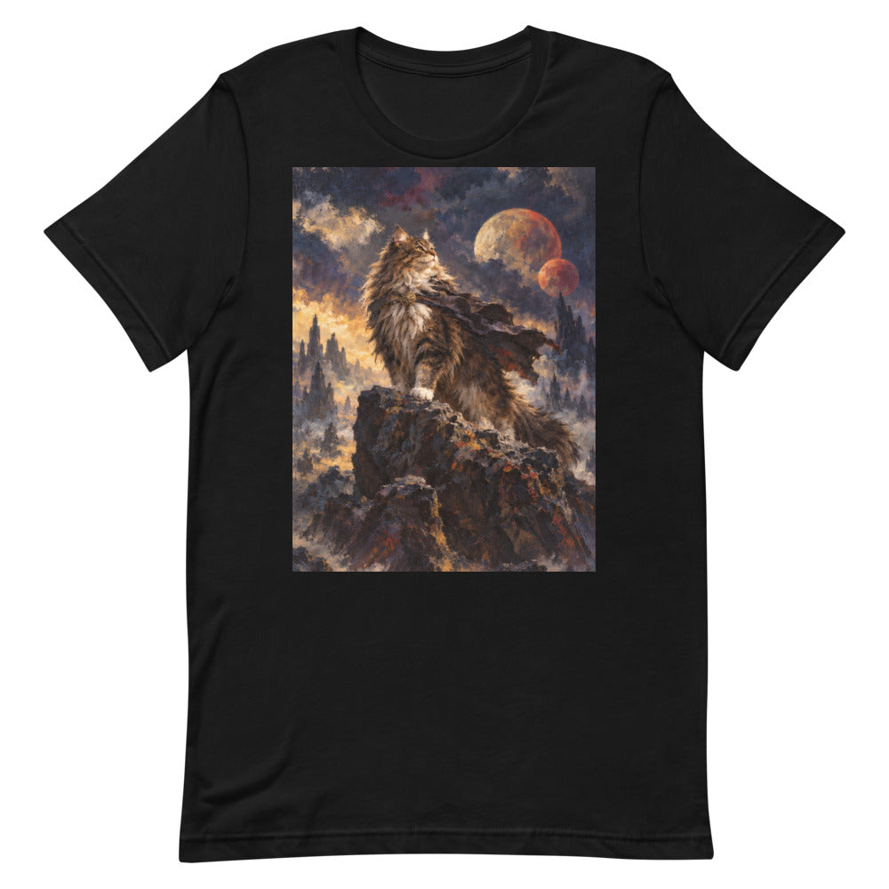 Custom cat portrait t-shirt in the Sci-Fi Fantasy style