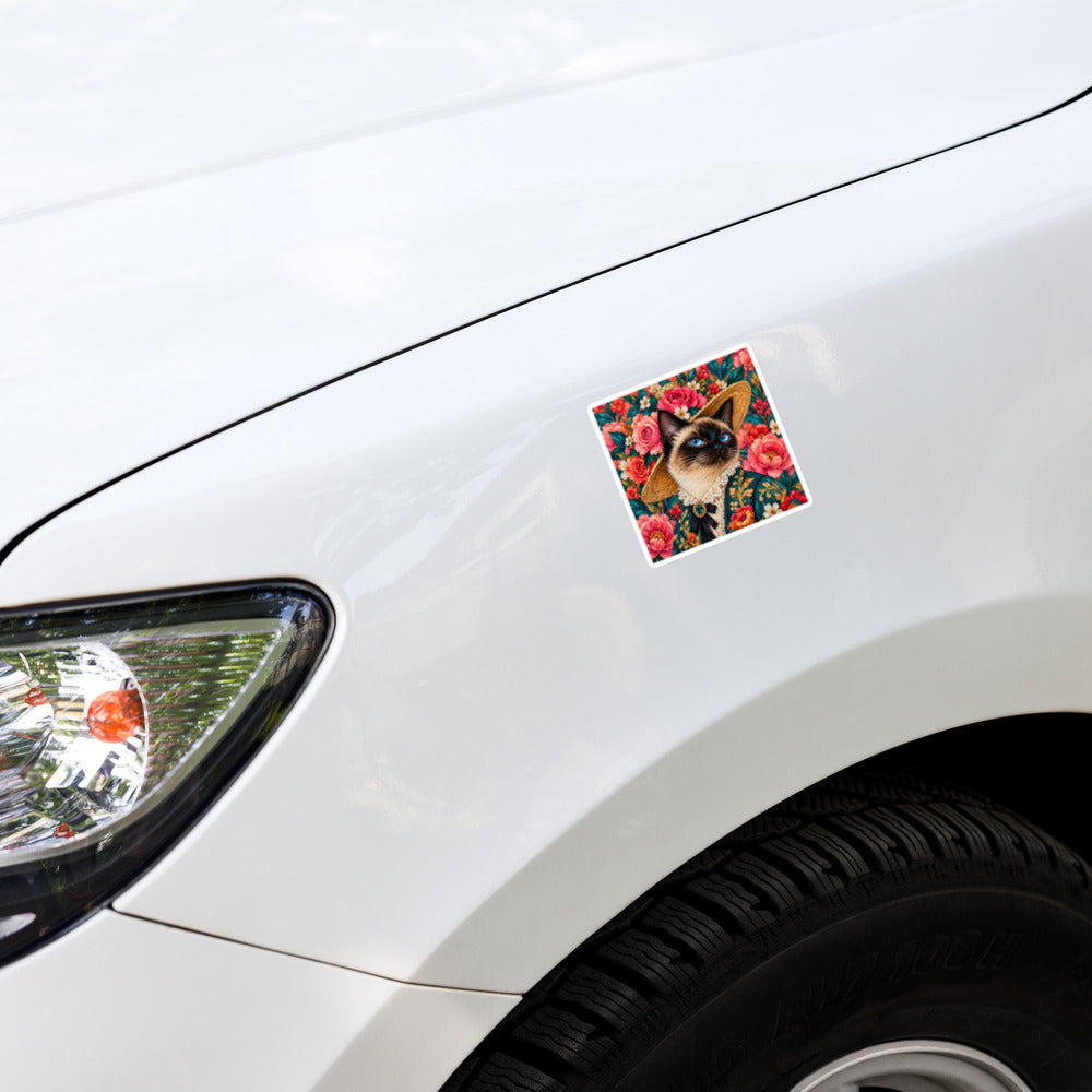 Custom cat portrait sticker, Pop Art style, lifestyle