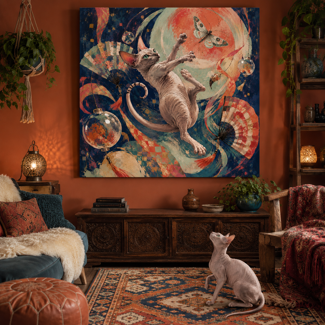 Whimsical Folk Canvas – design 8